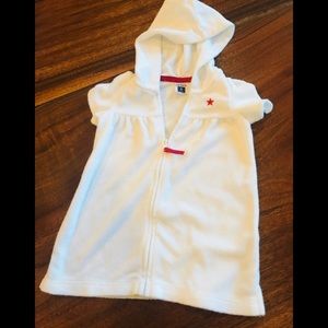 Hooded terrycloth coverup